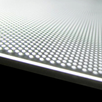 Panneau de lumière acrylique Edgelit PMMA Laser Dot 3D V Panneau de guidage de lumière de coupe LGP 2/3/4/5/6/8/10/12/15mm Lumisheet Panneau de lumière LED