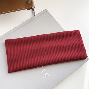 Bandeau large uni extensible en tricot pour femmes, bandeau élastique pour le maquillage, bandeau en tricot doux pour le sport, bandeau chaud en crochet - Product Image 4