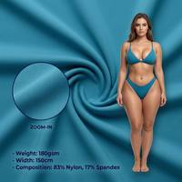 Tissu de bain tricoté à séchage rapide 83% nylon 17% élasthanne pour garçons et filles, motif abstrait et géométrique, 180g 150cm