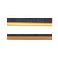 Joints de brosse de porte Bandes d'étanchéité inférieures Barre en aluminium PP Brosse PVC Rubber Tape Wooden Door Weatherstrip Sweepers Screw Fixed