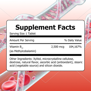 Hot Sale Methyl B12 Chewable Tablets 100 Count for Cellular Energy Production Cellular Energy Production and Brain Health - Product Image 2