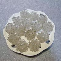 Kit de fabrication de bijoux en résine avec poudre d'argent véritable, série haute qualité, motif rose phosphorescente, accessoires DIY faits à la main