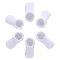 Chaussettes en coton pour nouveau-né, couleur blanc uni