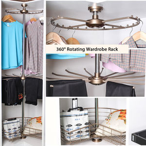 Cesto Portabiancheria Rotante Multifunzionale a 3 Livelli per Armadio <span class=keywords><strong>Angolare</strong></span> - Product Image 4