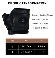 Gants chauffants électriques à piles Chauffe-mains d'hiver imperméables pour le sport-pour le ski, la randonnée et le cyclisme