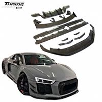 Kit carrosserie carbone style performance pour Audi R8 2015-2019 Type 4S pré-lifting : Lame avant, jupes latérales, diffuseur arrière, spoiler