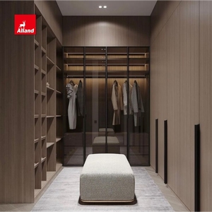 Tủ quần áo thiết kế hiện đại cao cấp Alland với cửa kính nhôm, nội thất phòng ngủ cao cấp với đèn LED - Product Image 2