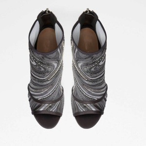 Sandálias femininas <span class=keywords><strong>peep</strong></span> <span class=keywords><strong>toe</strong></span>, sapatos de tecido com zíper traseiro, sandálias de salto alto sensual stiletto - Product Image 5