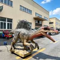 Modèle de dinosaure animatronique réaliste, équipement de parc d'attractions extérieur, interaction Dino World Dragon