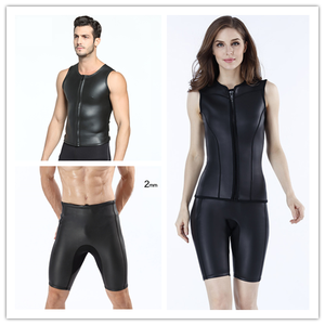 Haut de combinaison de plongée sans manches en néoprène CR <span class=keywords><strong>noir</strong></span> 2MM super élastique et lisse pour femme avec logo personnalisé - Product Image 6