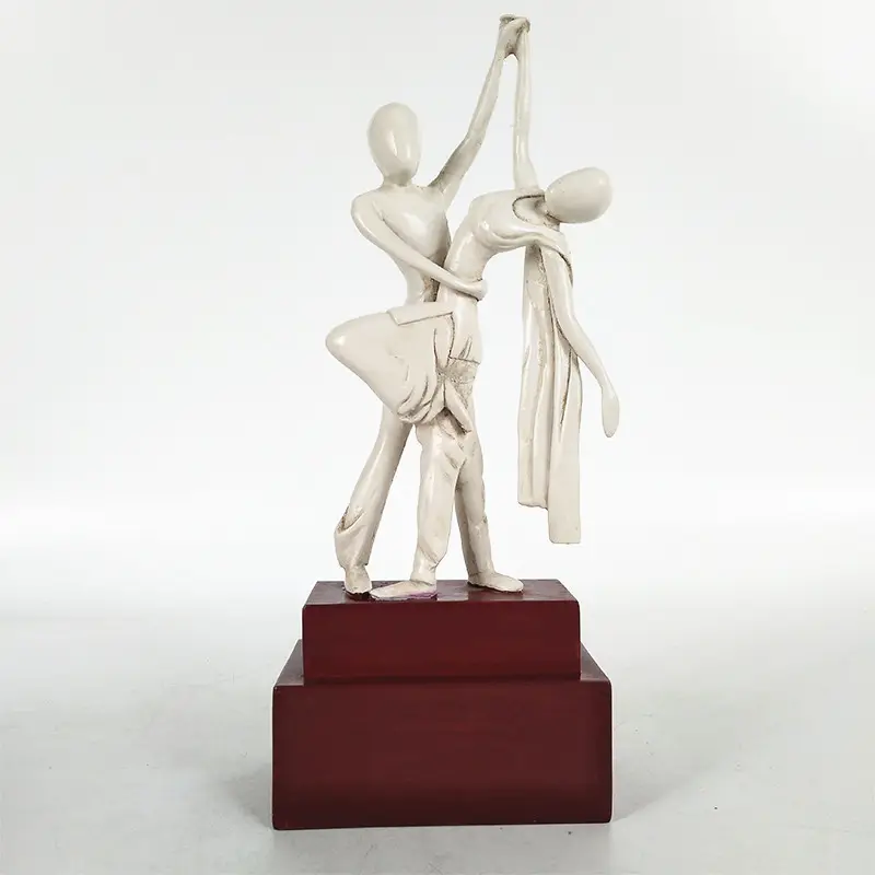 Resina marfil antiguo creativo bailar decoración escultura