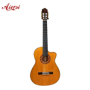 new arrival Aiersi solid spruce top cypress back&side high-gloss 39 inch cutaway Flamenco classical Guitar string instruments