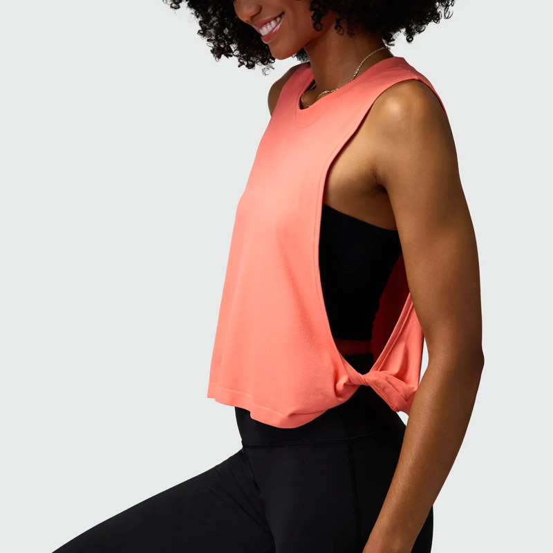 Wholesale Women Custom Workout Fitness Quick Dry Yoga Sleeveless Vest Loose Fit Tank Top Singlet Gym Tank Tops