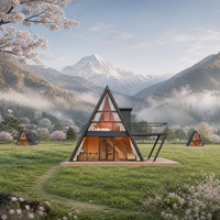 Villa de Ferme de Campagne Haut de Gamme Modulaire Préfabriquée pour Hôtel et Hébergement d'Invités Projet S990 Pro Maison en A-Frame
