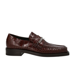 Mocassins Derby en Cuir Véritable de Qualité Supérieure, Neufs avec Étiquettes, Unisexe, pour Femme, Chaîne Noire, Chaussures Habillées, Mocassins en Cuir à Bout Carré pour Homme - Product Image 5