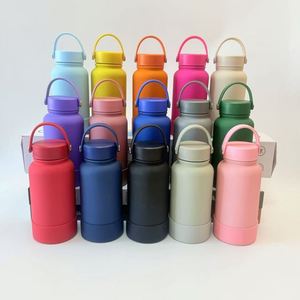Bouteille isotherme sous vide en acier inoxydable 304 grande capacité, motif dessin animé, avec poignée, base en silicone, portable pour usage extérieur - Product Image 3