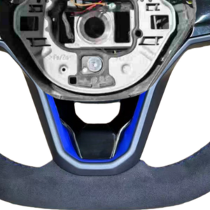 Volante de Cuero Azul con Marca Personalizada para Volkswagen Polo MK7 Passat Golf 4 5 6 7 8 GTI <span class=keywords><strong>R</strong></span> <span class=keywords><strong>Line</strong></span> MK5 MK6 MK7 MK8 - Product Image 6