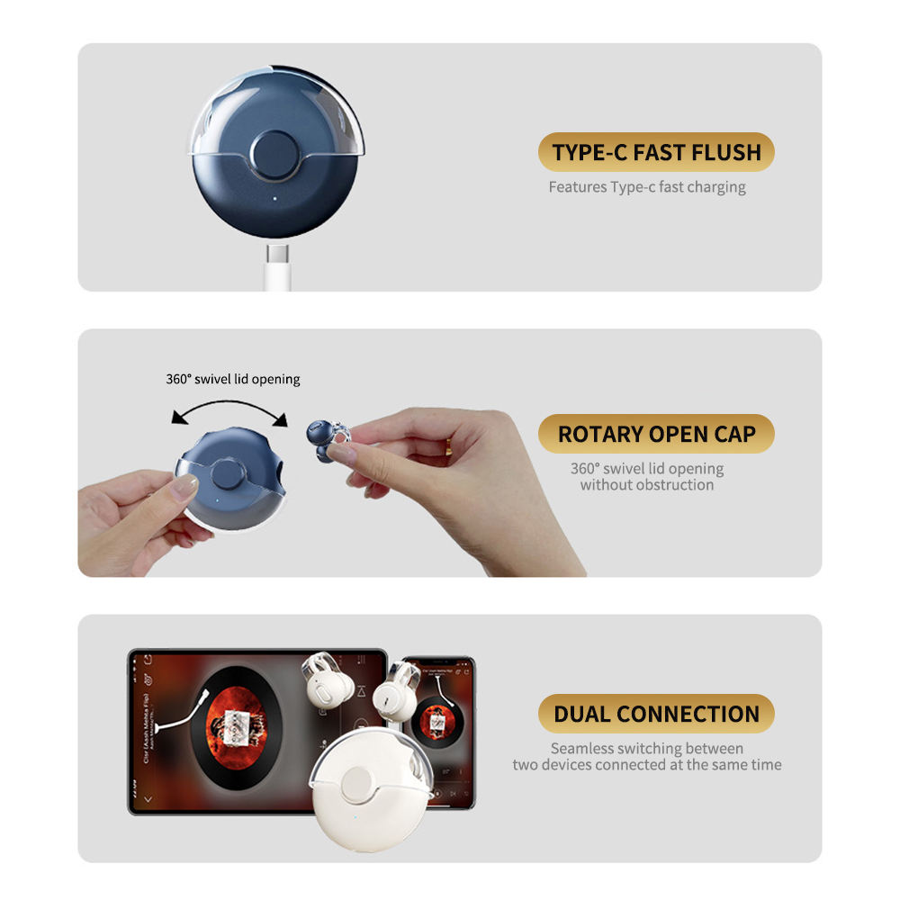 ORANGLES Air Bone Conduction Open-Ear Earbuds | True Noise Cancelling, Ear Clip Design, Wireless Clip-On Headphones (2025 New) - elegant presentation - exhibiting components - Image 6 of 6 | ideal for home | Discount on Air Bone Conduction Open-Ear Earbuds | True Noise Cancelling, Ear Clip Design, Wireless Clip-On Headphones (2025 New) Virginia | Free Shipping ORANGLES