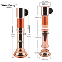 Extracteur de fumée pour barbecue coréen, tuyau d'échappement télescopique, conduit de ventilation en acier inoxydable, ventilateur, dispositif de sécurité anti-flamme, télécommande
