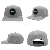 Casquette de baseball personnalisée OEM en caoutchouc PVC avec patch perforé au laser pour hommes et femmes, idéale pour la promotion d'entreprise et les groupes professionnels
