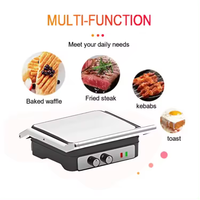 110 V 220 V presse Panini Contact Grill 4 tranches revêtement antiadhésif électrique BBQ Grill Sandwich Gaufrier