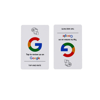 Carte NFC programmable de taille CR80 pour avis Google, puce NFC 213 13,56 MHz, carte RFID professionnelle pour supermarché