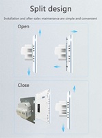Precio de fábrica Sistema de hogar inteligente Automatización 1 Gang LCD Touch Dimmer Interruptor de luz inteligente Tuya WIFI Zigbee Voice Google Home Alexa