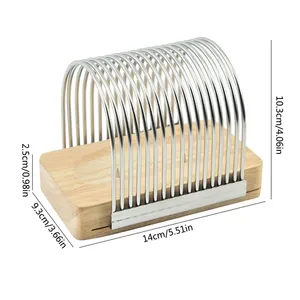 Cortador de Pan de Madera Plegable, Guía para Cortar Pan, Herramienta de Cocina para Hornear, Cortador de Pan con Bandeja Recolectora de Migas - Product Image 2