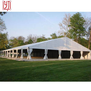 Tente de réception en PVC avec structure en aluminium robuste et résistante au vent, pour mariage ou fête, à vendre en tailles 6x9, 7x7, 6x12 - Product Image 1