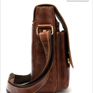 Luxury Men's Messenger Shoulder Crossbody Bags Full Grain Genuine Leather - Product Image 5