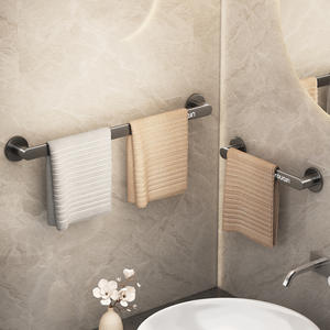 Support à serviettes Youan à 2 barres, auto-adhésif, mural, pour serviettes et torchons - Product Image 2