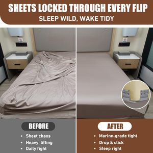 <b>Bed</b> <b>Sheet</b> Holders Upgraded <b>Sheet</b> Straps Adjustable-Height <b>Bed</b> <b>Sheet</b> Lock with Corner-Open Fits Heavy-Duty Mattress - Product Image 2