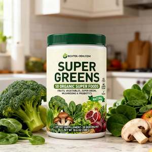 Superalimento Orgánico en Polvo Super Greens, Frutas, Verduras, Hongos y Probióticos, Suplemento para Apoyar la Energía - Product Image 5