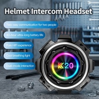 Casque de moto K20-2X avec interphone pour 2 motards, partage de musique, audio multi-tâches, écouteurs sans fil 6.0 pour la conduite