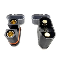 Connecteur de batterie unisexe isolé QS12 robuste anti-étincelle noir 250A DC500V PA avec gaine de protection pour plantes RC