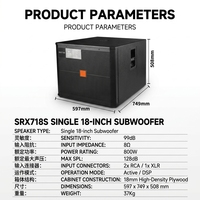 Equipo de Audio Pasivo de 2 Canales de Rango Completo, Altavoz Profesional de 15 Pulgadas para DJ y Actuaciones en Escenario, Altavoz Subwoofer de 18 Pulgadas