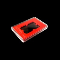 Boîte de rangement pour pièces de monnaie de qualité professionnelle, sans acide, avec insert rouge, pour pièces classées NGC PCGS, boîte de rangement en acrylique pour pièces de monnaie de qualité