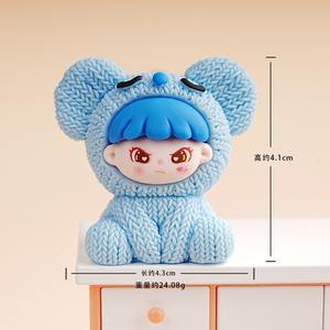 Kits de artesanía de resina DIY al por mayor-suéter de punto hermana mayor y sésamo caja ciega bonita adornos de gránulos textura difusa decoración de escritorio - Product Image 6