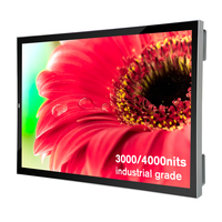 Écran d'affichage numérique LCD intelligent de 43 pouces pour extérieur, monté au mur, 4000 nits de luminosité élevée, IP 67