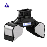 Grappin rotatif pour excavatrice 10-20t certifié CE, rotation hydraulique à 360°, tri de ferraille, démolition, moteur, support 24/7
