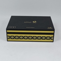 Boîte cadeau en bois avec coque en cuir PU, écran LCD avec boutons de lecture, logo personnalisé pour la promotion d'entreprise et l'emballage de cadeaux de luxe