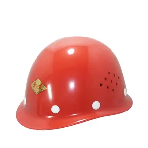 Casco de seguridad de acero de vidrio, protección CE EN 397, ala completa, trinquete de 4 puntos, suspensión, casco duro