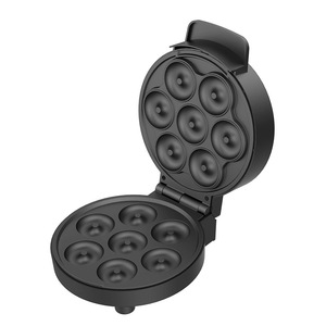 Machine à beignets électrique 7 trous ronds, antiadhésive, chauffage double face, prise US, noire, appareil de cuisine pour boulangerie - Product Image 5