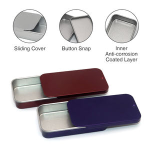 ภาชนะดีบุกแบบสไลด์ด้านบนทนต่อเด็กกล่องดีบุกแบบมิ้นท์ลูกกวาดขนาดเล็กกล่องดีบุกแบบเลื่อนได้สำหรับเป็นของขวัญ - Product Image 5