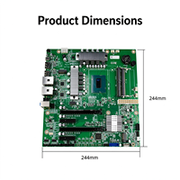 Carte mère industrielle embarquée Intel 14e génération Core HX, chipset HM770, double LAN I210AT, 244*244mm ATX