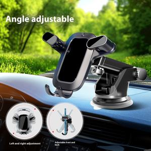 새로운 기계식 팔 중력 공기 배출구 자동차 전화 홀더 유연한 사일런트 나선형 후크 흡입 컵 전화 홀더 - Product Image 3