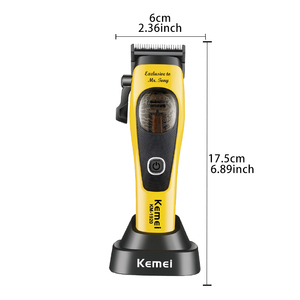 Cortadora de Pelo Kemei Km-1920 con Batería de Litio de 4500 mAh, Potente para Barbería, Motor Magnético de 9000 RPM, Inalámbrica con Base - Product Image 2