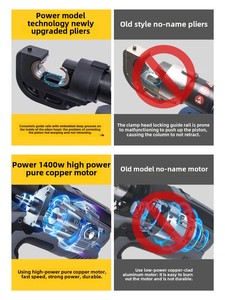 Kìm ép cáp thủy lực điện dùng pin sạc UZ-400, hai trong một, dùng pin Lithium, dùng cho cáp đồng, dụng cụ thủy lực - Product Image 2