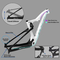 Cadre de vélo de montagne tout suspendu BXT Factory Wholesale XC en fibre de carbone Thru Boost 148 mm 29 pouces Frein à disque