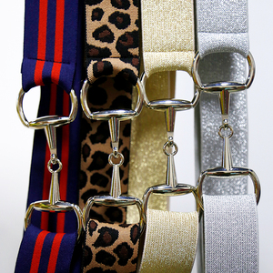 Ceinture élastique à imprimé léopard avec boucle mors de cheval dorée, ceinture extensible pour femme, ceinture pour pantalon <span class=keywords><strong>d</strong></span>'équitation, accessoires <span class=keywords><strong>d</strong></span>'équitation - Product Image 3